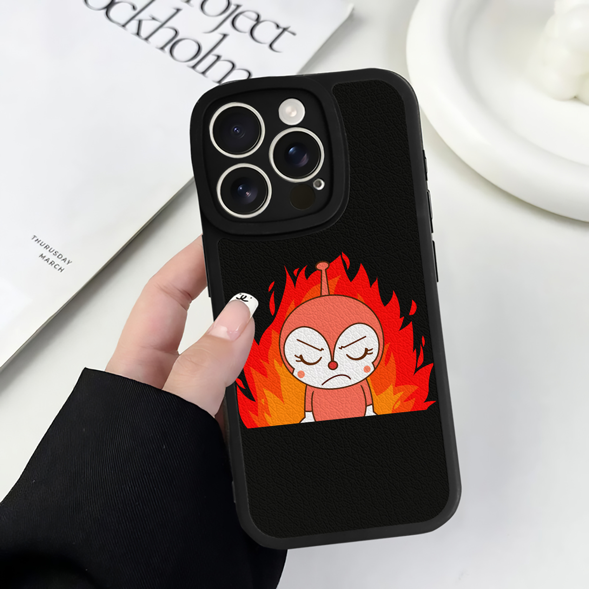 （画像用） アンパンマン Anpanman 【iPhone 16シリーズ対応】シリコンスマホケース（レザー調） 材質：シリコン